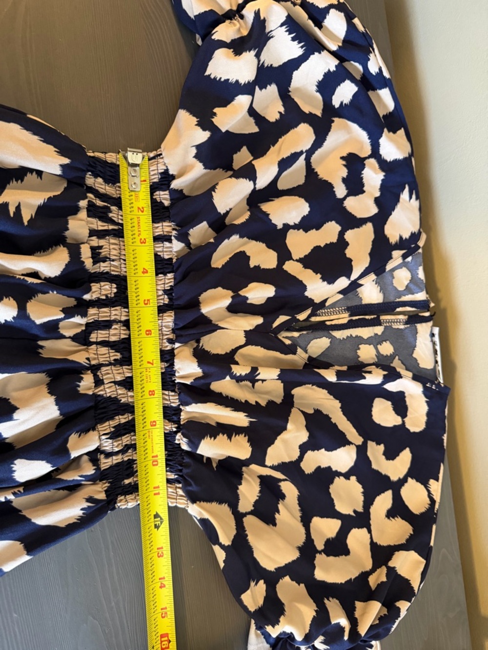 Kate Hewko Navy & Cream Printed Wide-Leg Jumpsuit - Picture 6 of 8